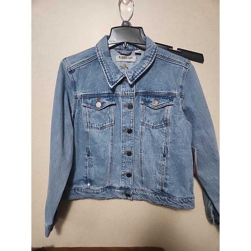 Ridgecut Toughwear Womens Button Up‎ Jean Jacket M Medium Wash